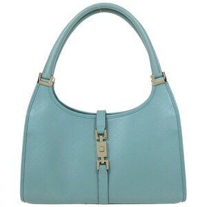 Gucci Light Blue Leather GG Jackie Handbag 002.1068 001013 155330